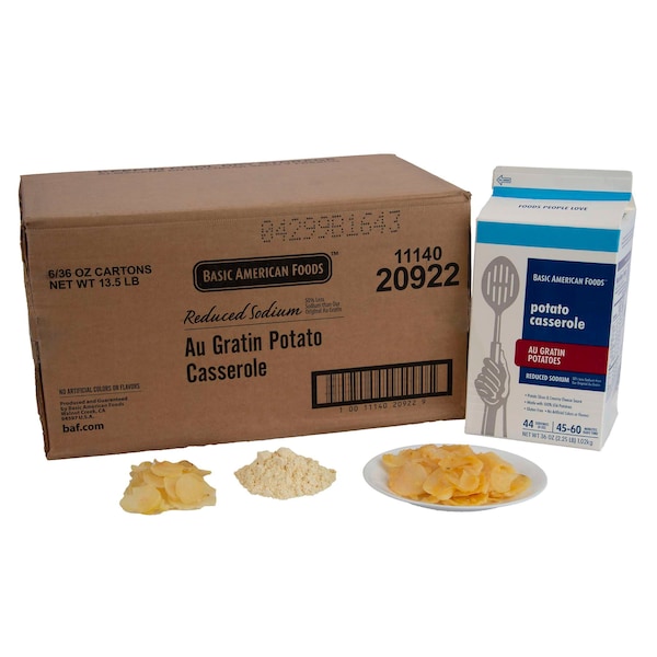 Basic American Foods Whipp Au Gratin Potato Casserole With Sauce Gluten Free 2.25lbs, PK6 20922 - main